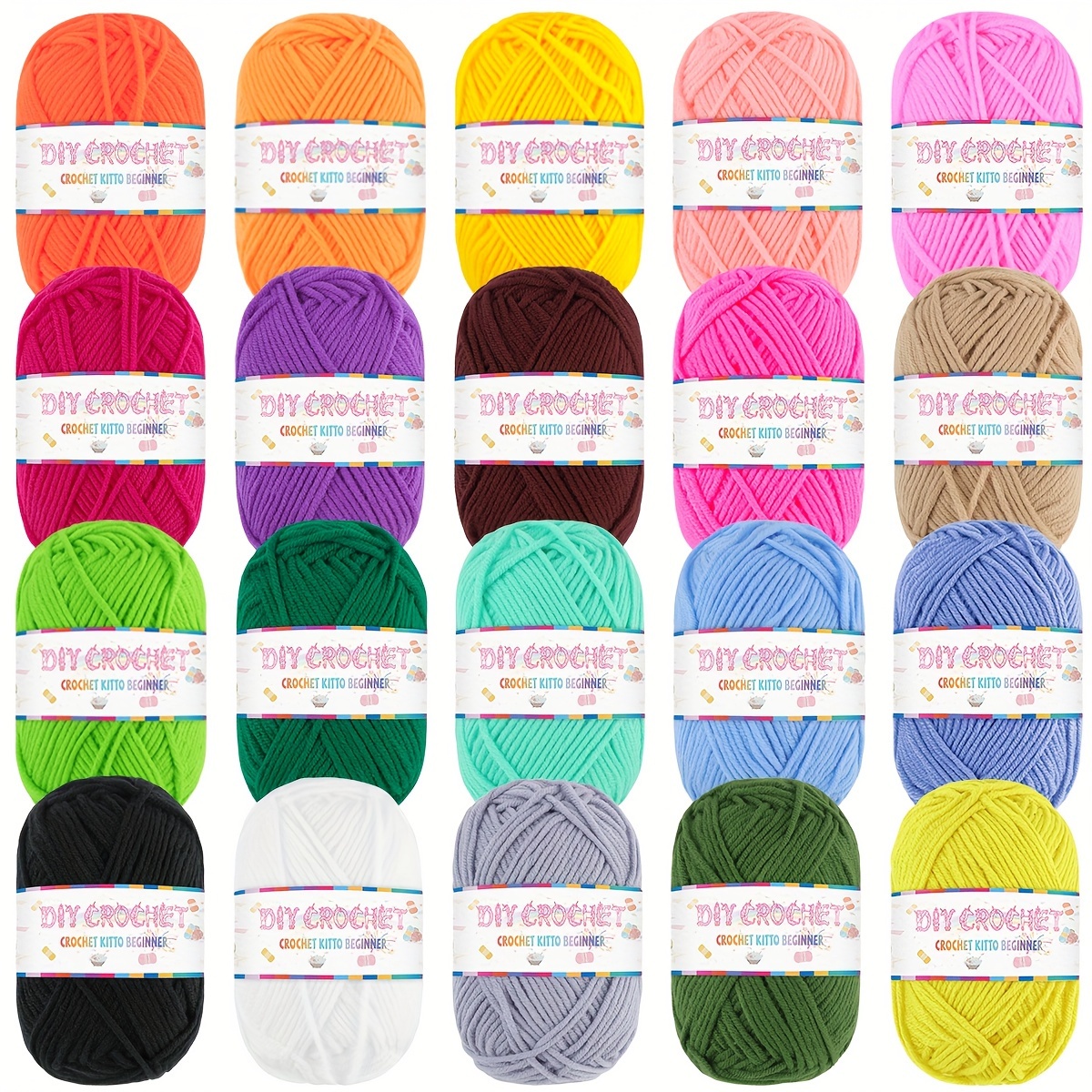 

20-color Diy Handmade Wool, Handmade Diy Materials Creative Braided Bright Wool