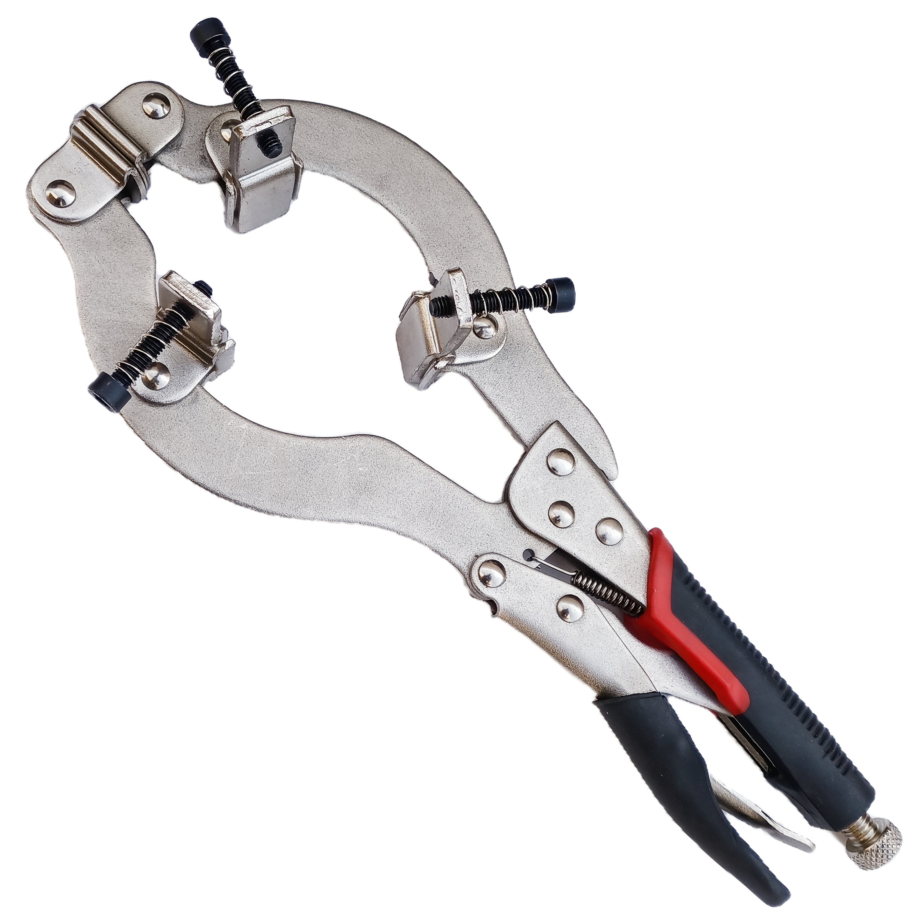 TEMU 13-inch Pipe Welding Clamp With 5 Support Pads | Heavy-duty Carbon Steel Pipe Flange Clamp, Designed For Pipe Welding, Effectively Clamps And