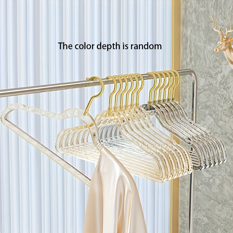 

10pcs Luxury Non-slip Plastic Hangers - Durable, Space-saving Clothes Racks For Home & Dorm Storage Hangers For Clothes Clothes Hangers