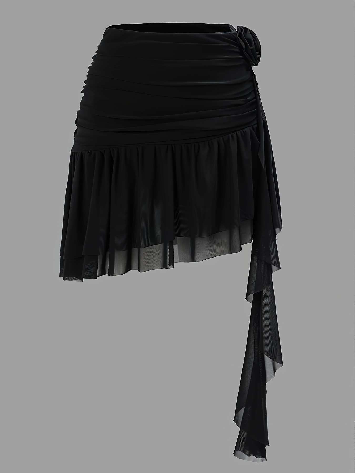 women's sexy stretchy black pleated skirt micro elastic Temu Ireland