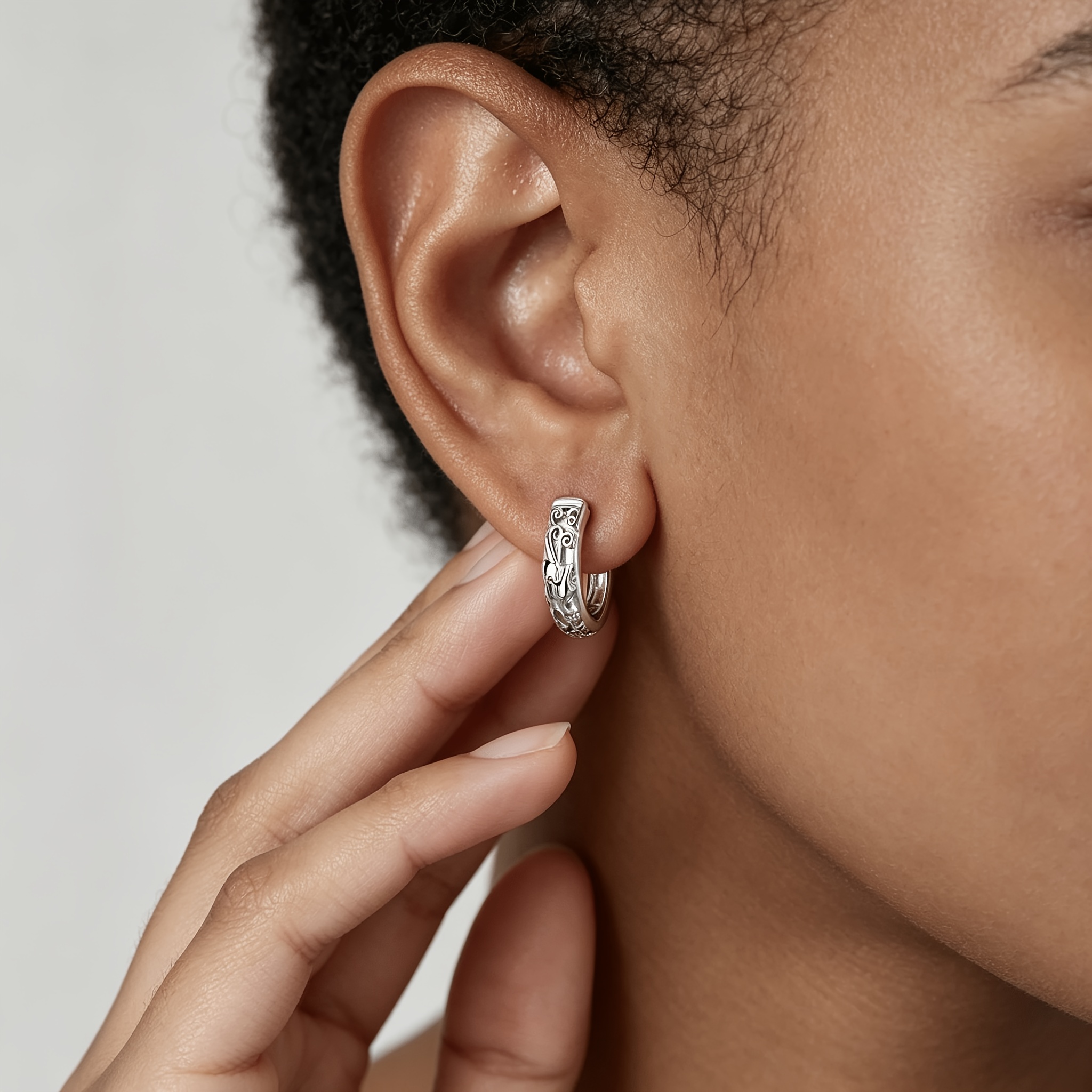 925 Silver Hypoallergenic Pixiu Earrings — Unisex Ear Cuffs