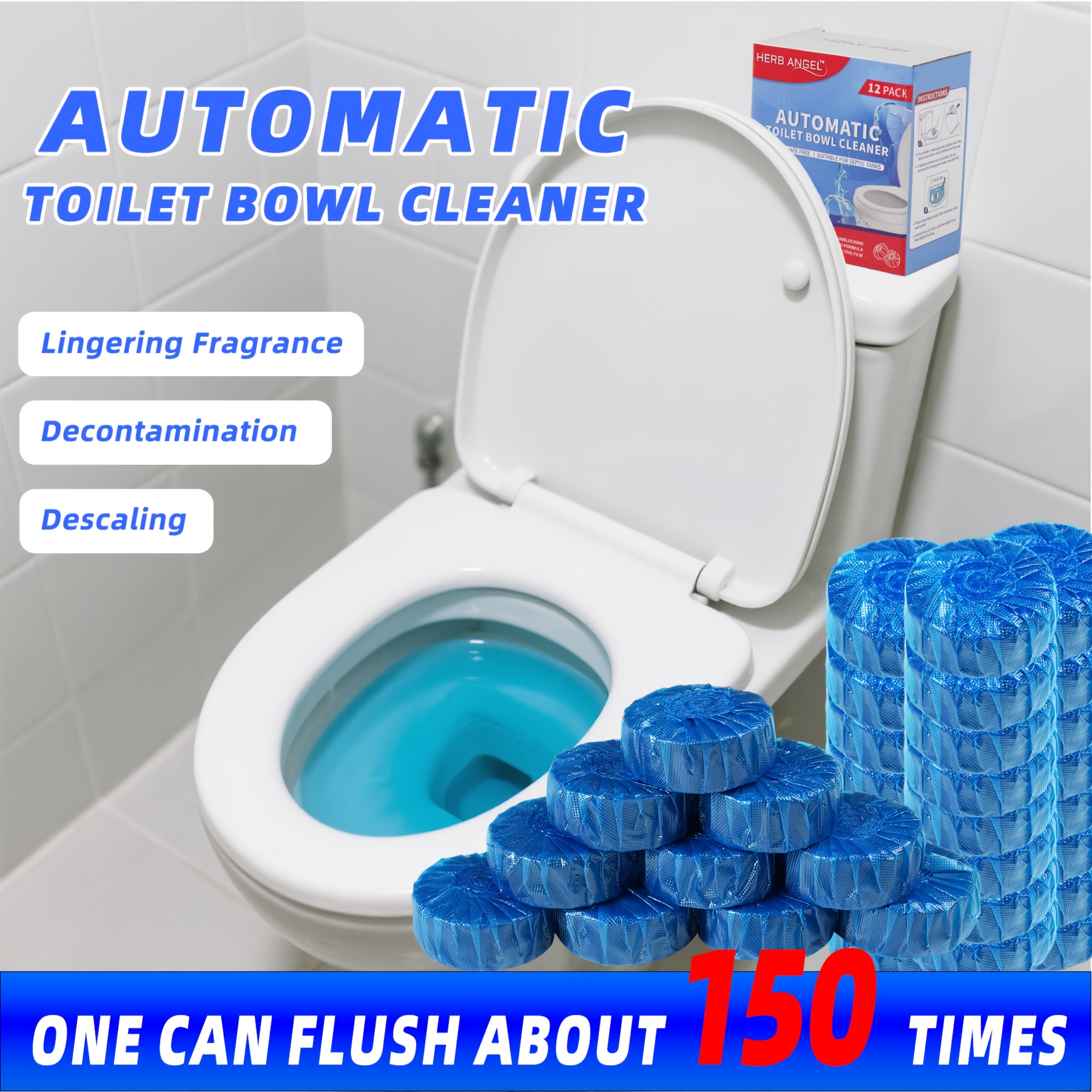 automatic toilet cleaner low odor ocean fragrance powerful cleaning agent toilet cleaners for inside used for household hygiene and rv toilet cleaning can remove stains and eliminate odor toilet cleaner tablets