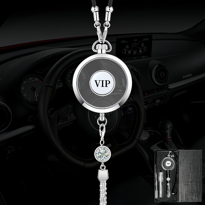 Image of 1pc Car Hanging Ornament, Unscented Empty Bottle Style, Hanging Type, Car Decoration. Fashionable And Aesthetic, High-end Gift Box Packaging Empty Bottle Style