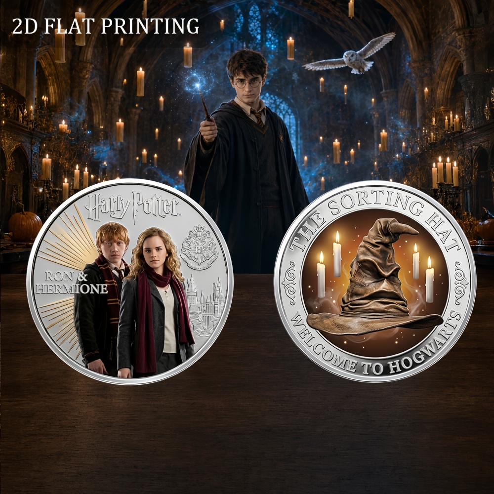 TEMU Replica Coin 1pc, 2d Flat, Harry Potter Ron Commemorative Coin, Numismatics, Collectables, Coin Collection, Collector Gift, Souvenir Coin, ,