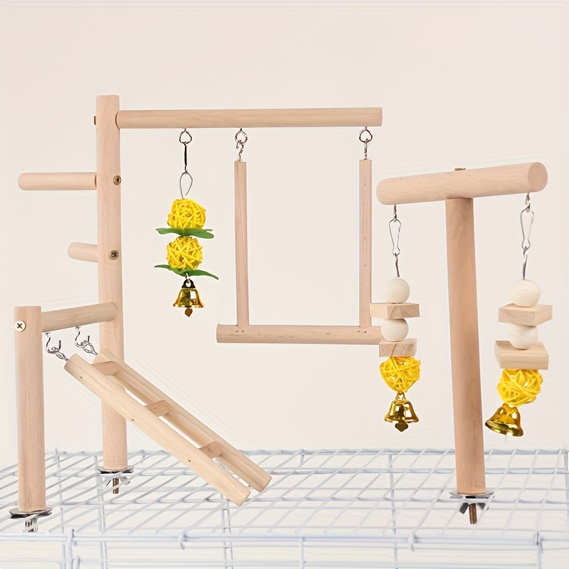 Parrot Stand, Bird Climbing Ladder Cloud Ladder Parrot Myna Toy Autumn Bird Stand Platform, For Electricity Or Batteries