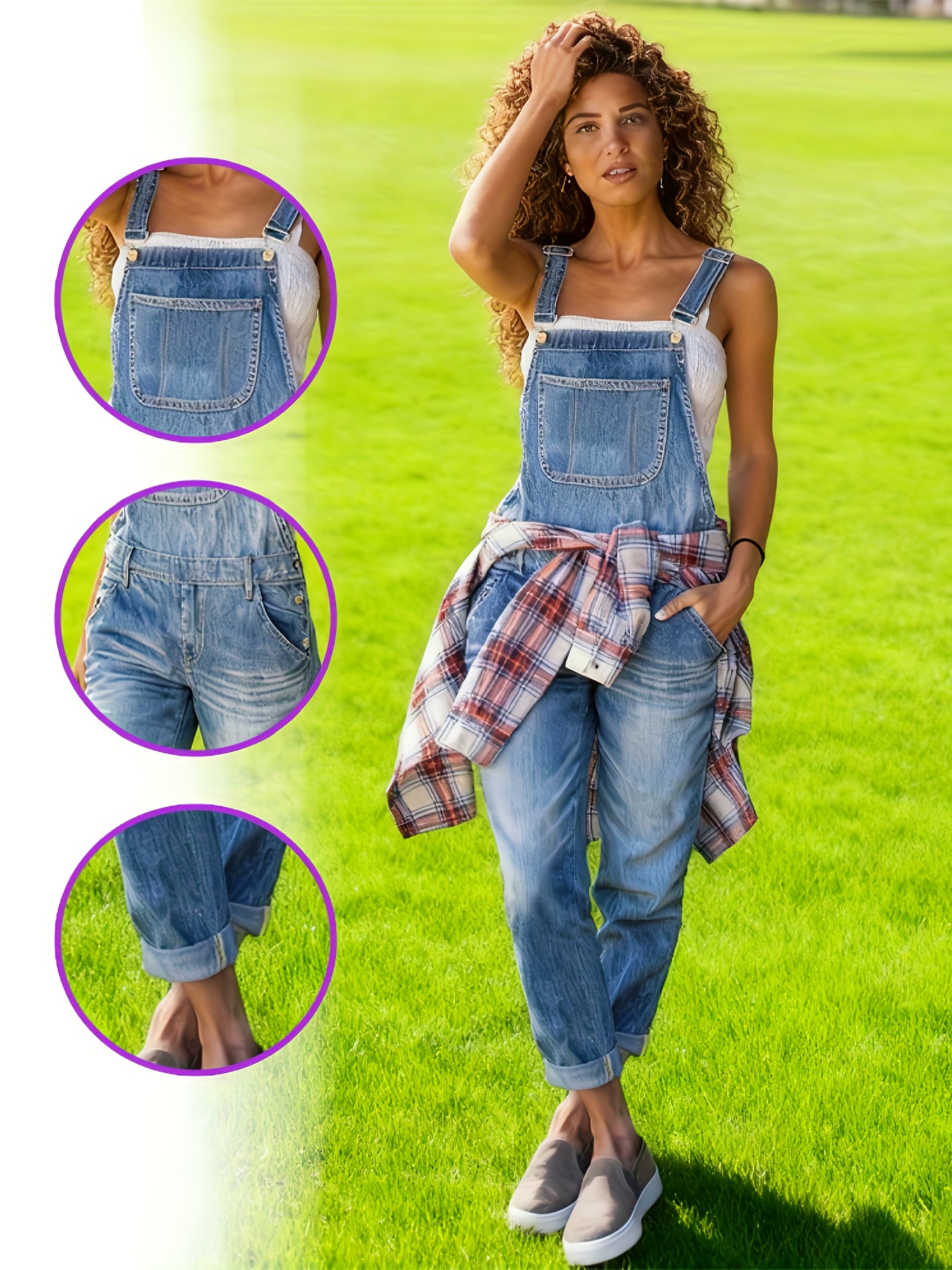 denim overalls women jumpsuit sold on Temu United States