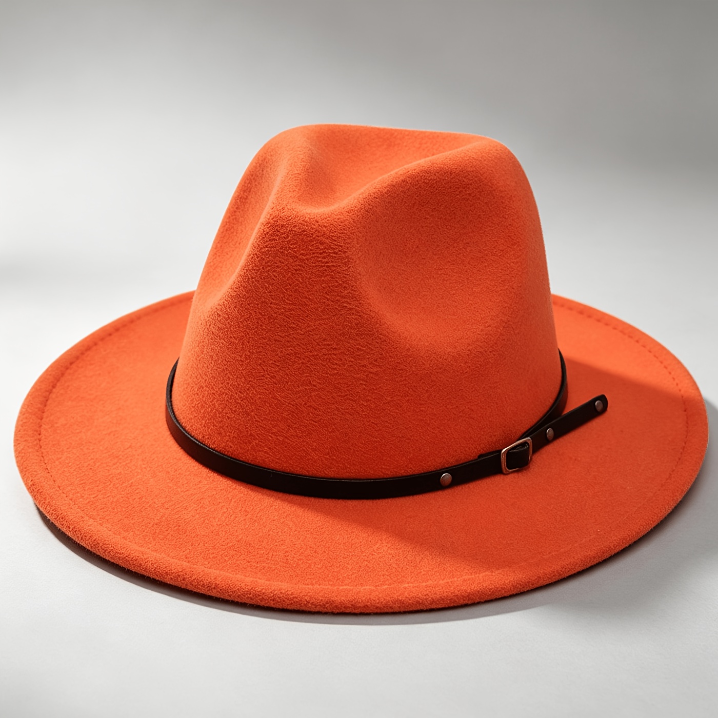 Men's & Women's Elegant Wide-brimmed Felt Fedora Hat With Decorative Band - Flat-brim Suitable For Christmas, Weddings, , Business - Flat-brimmed Formal For Casual & Special Occasions, Felt