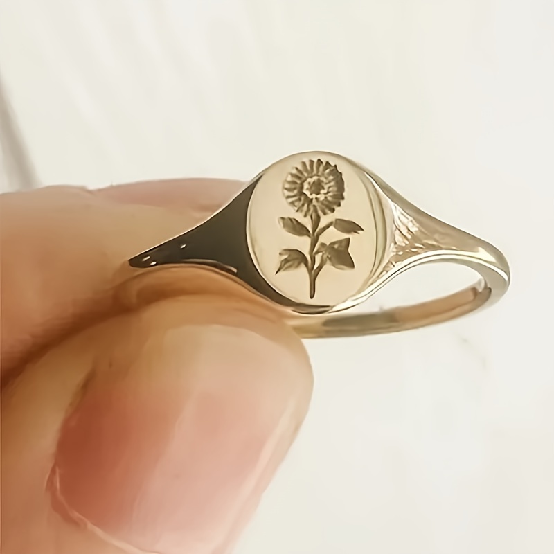 Bohemian Sunflower Ring for Ladies - Stylish and Minimalist