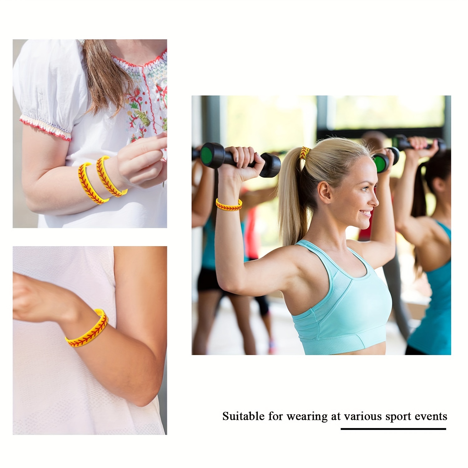 20 pcs baseball wristbands accessories Temu