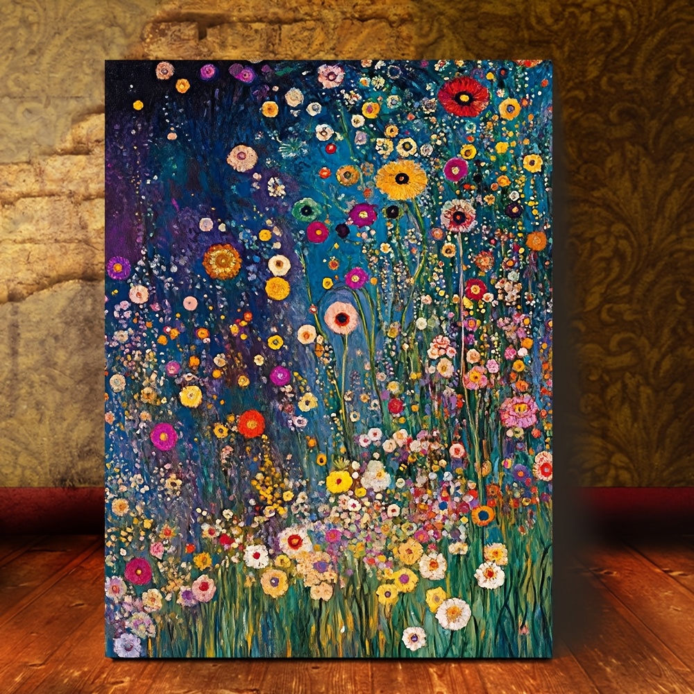 

Gustav Klimt Inspired - 11.8x15.7" Night Scene Canvas Print, Home