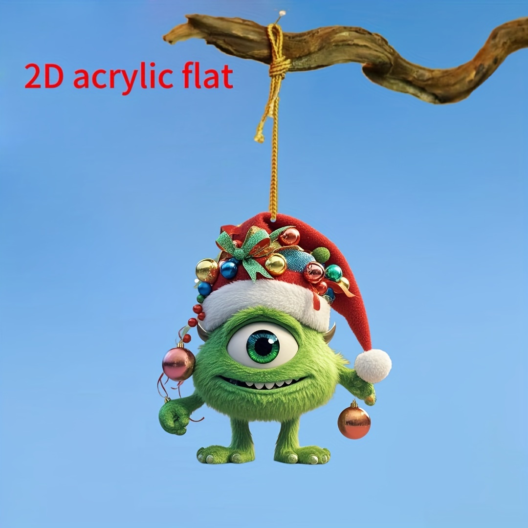 

1pc Christmas - 2d Hanging Decoration, Santa Hat For Decor, Accessory, , Adornment - -free, Featherless