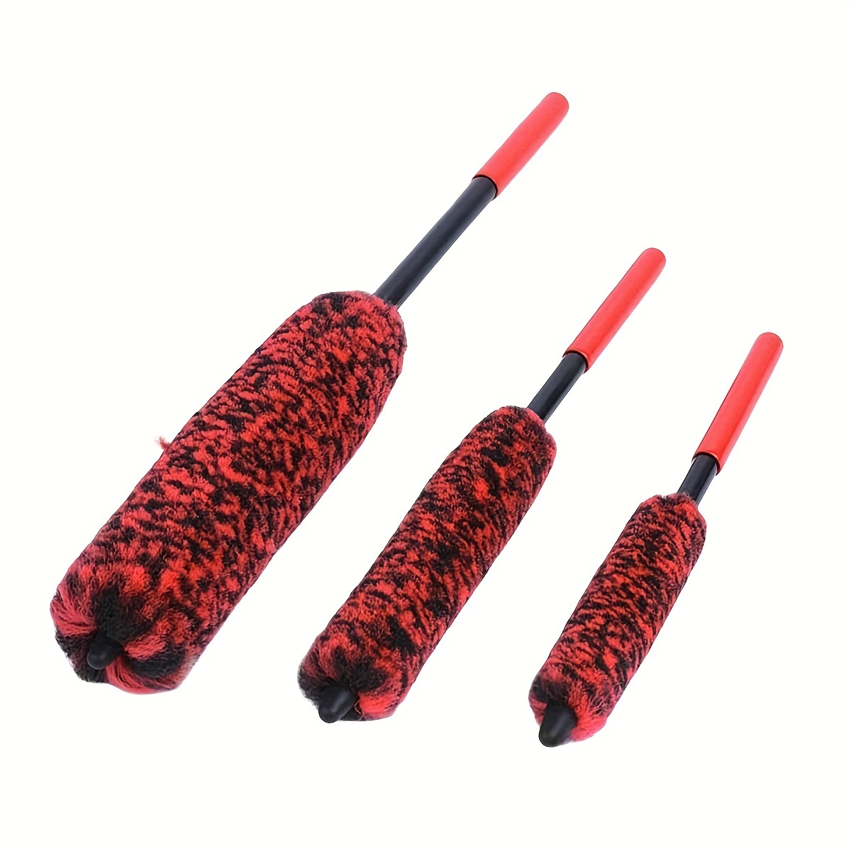 

1 Set Fleece Car Brushes - Bendable For Tire, Rim, , And Engine Compartment - , Adsorption, For -to-