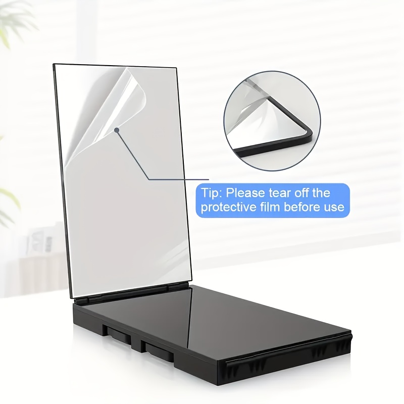 Image of 360° Trifold Self Haircut Mirror, 3 Way Barber Mirror With Telescopic Hooks, Portable Hair Styling Mirror For Braiding, Coloring, And Grooming, Perfect For Home And Travel