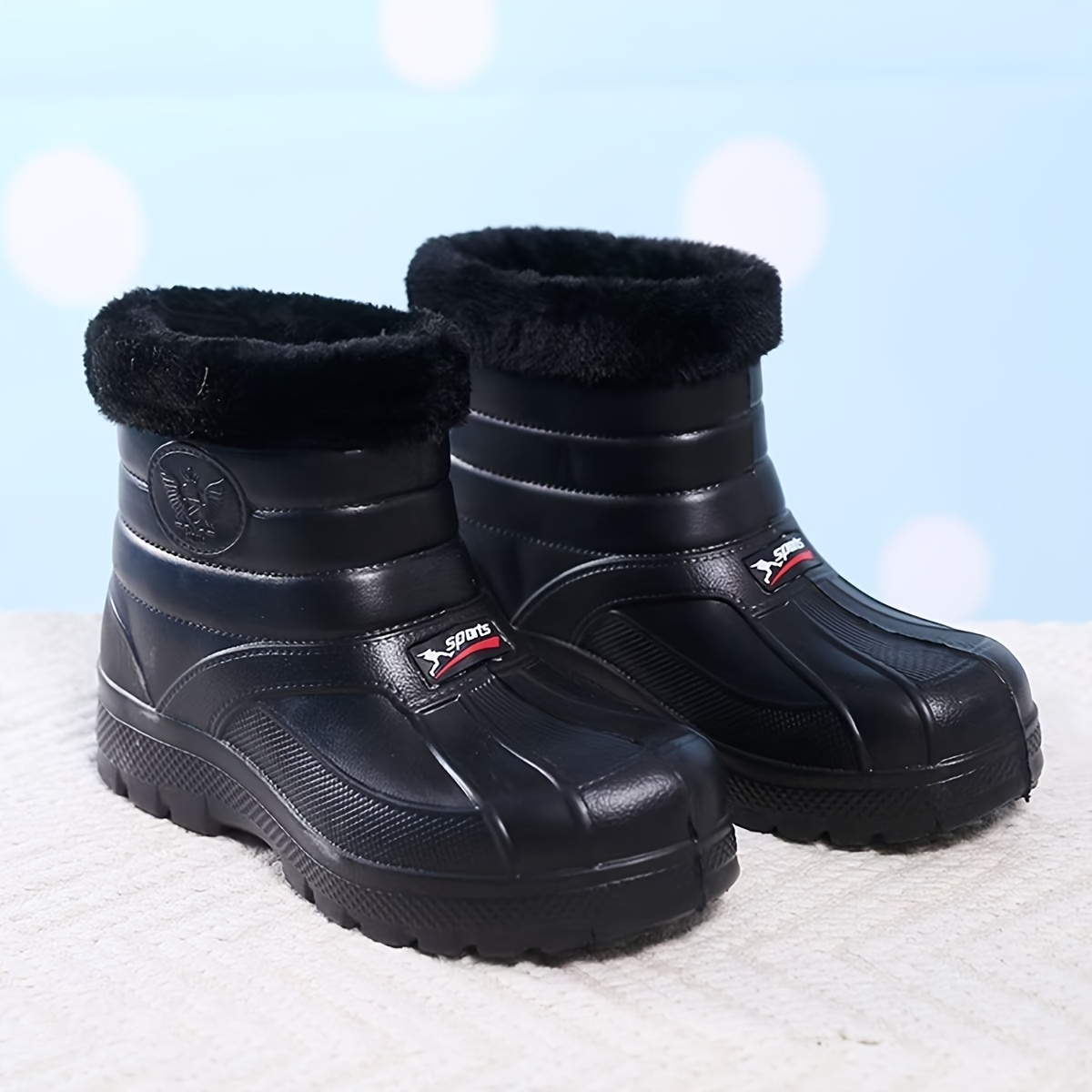 Men's Winter Fleece Waterproof Shoes, All-In-One Winter Footwear