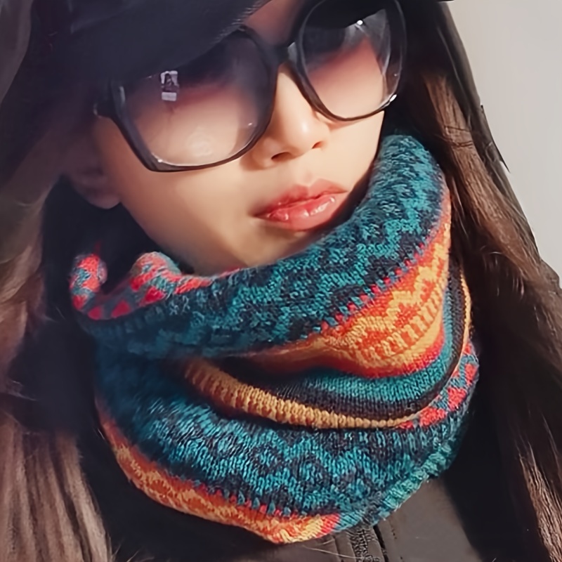 

Coverbuter Bohemian Knit Infinity Scarf - Warm, Decorative, And Wind-resistant - Perfect For Casual Outings