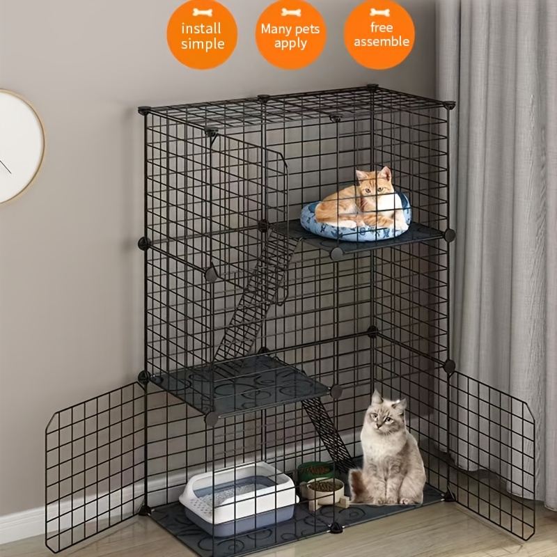 diy 猫用エンクロージャー 室内猫ケージ 金属製ドッグペン 1～2