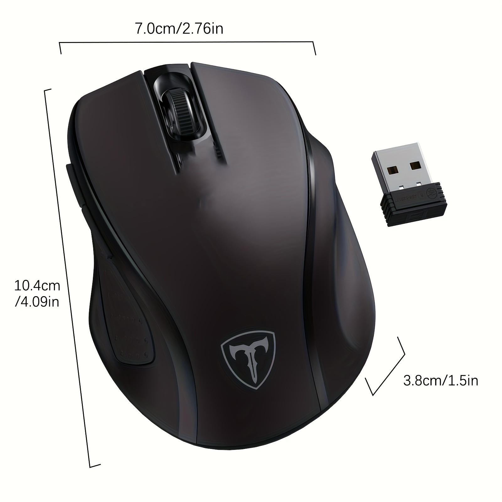 

Wireless Mouse, D-09 Computer Mouse Usb Cordless Mice For Laptop, , 5-level, 16 Months Battery, Portable For Pc Mac (black)