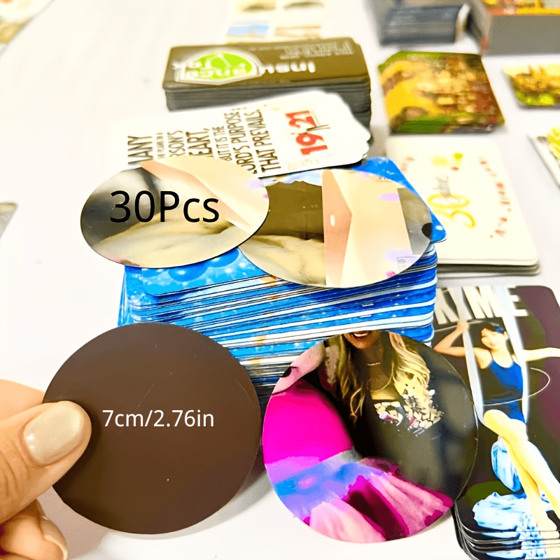TEMU Aimants de réfrigérateur magnétiques ronds personnalisés avec transparents et couleurs , permettant une personnalisation que logos d'entreprise,