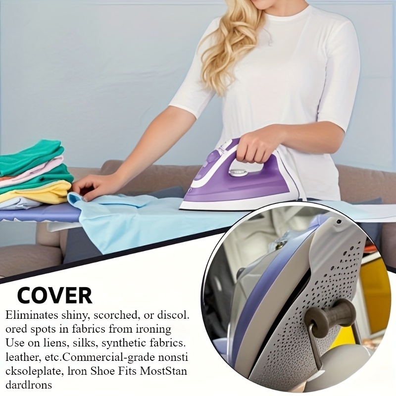 1pc Premium PE Iron Shoe Cover - Heat Resistant Teflon Iron Plate Protector, Thermal Shield for Electric Iron, Durable Cloth Fabric, Essential for Apartment and Home Use
