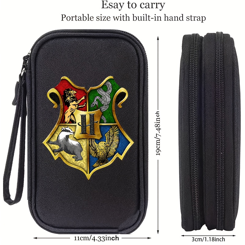 TEMU Wb Harry Potter Official & Iconic Symbols Electronic Storage Case Suitable For - Durable Zippered Organizer For Harry Potter Fans, Multi-device
