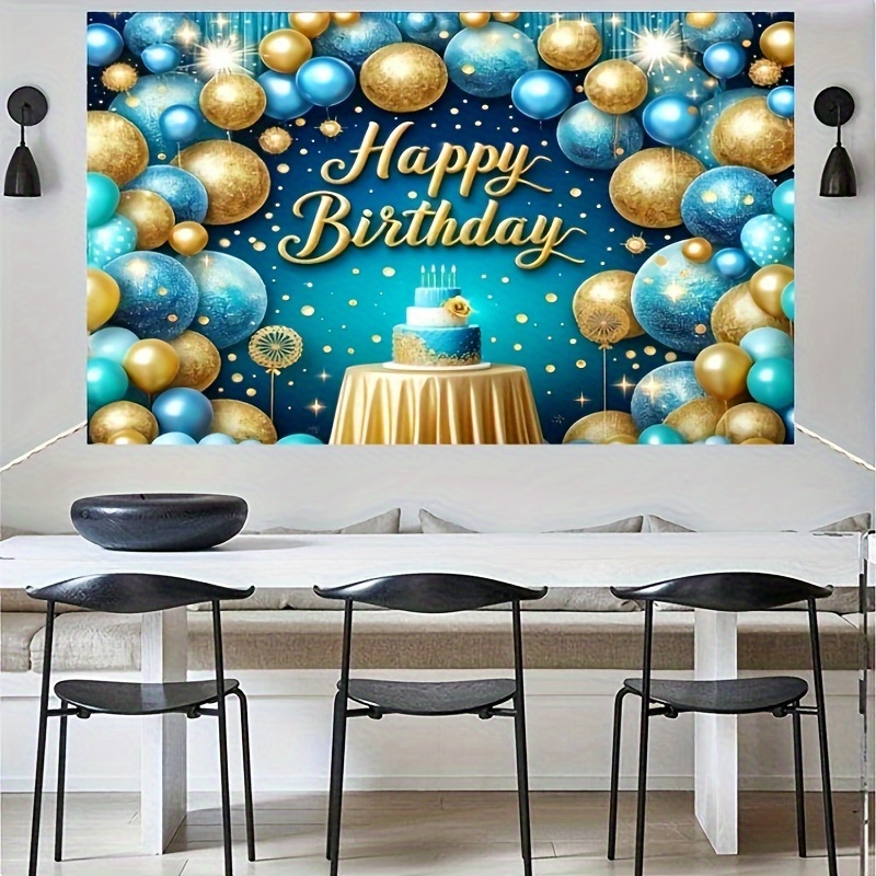 Dark Blue Party Decoration Background Balloon Rain Curtain - Temu