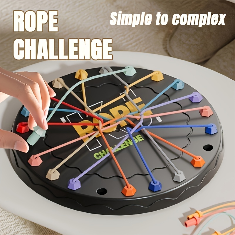 Colorful Rope Challenge Board Game, Enhances Logical Thinking&Creativity, Ideal for Teens&Family Fun, Perfect Gift for Valentine's Day, Thanksgiving, Christmas & New Year, Teen Puzzle Game Strategy Game
