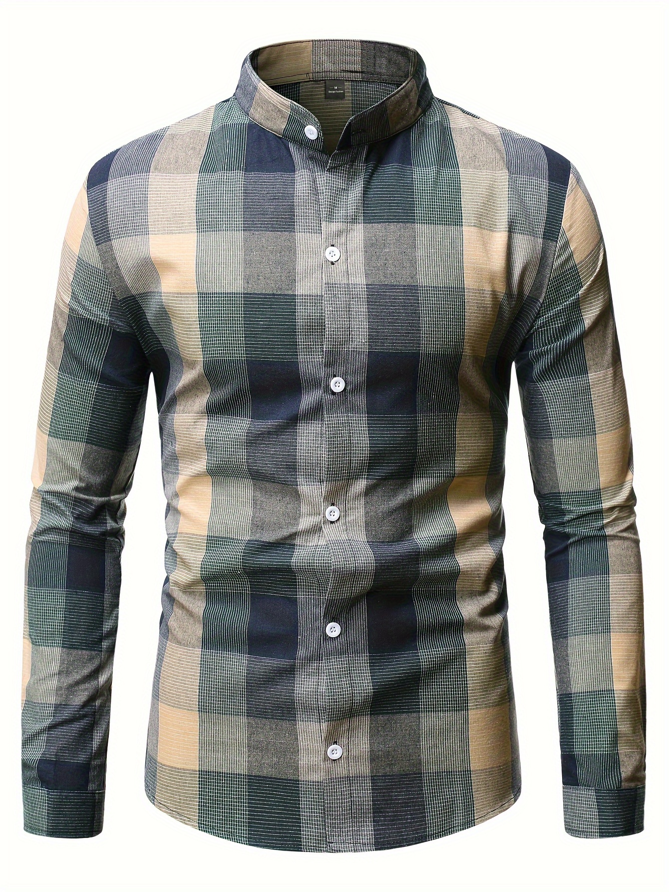 Camisa de Hombre Clásica a Cuadros de Manga Larga con Botones, Diseñada para Ropa de Exterior de Primavera y Otoño, Camisa Casual de Hombre a Cuadros de Manga Larga, Camisa Casual de Hombre a Cuadros de Manga Larga, Elegante y Sencilla, a la Moda y Versátil, Adecuada para Citas, Ocasiones Sociales y