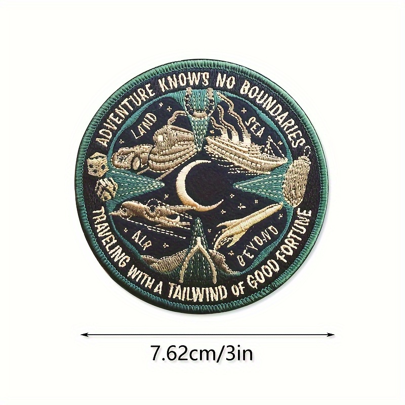 E-shop Glückliches Reise-Stickerei-Patch - Langlebiges, Stilvolles Accessoire für Rucksäcke & Kleidung