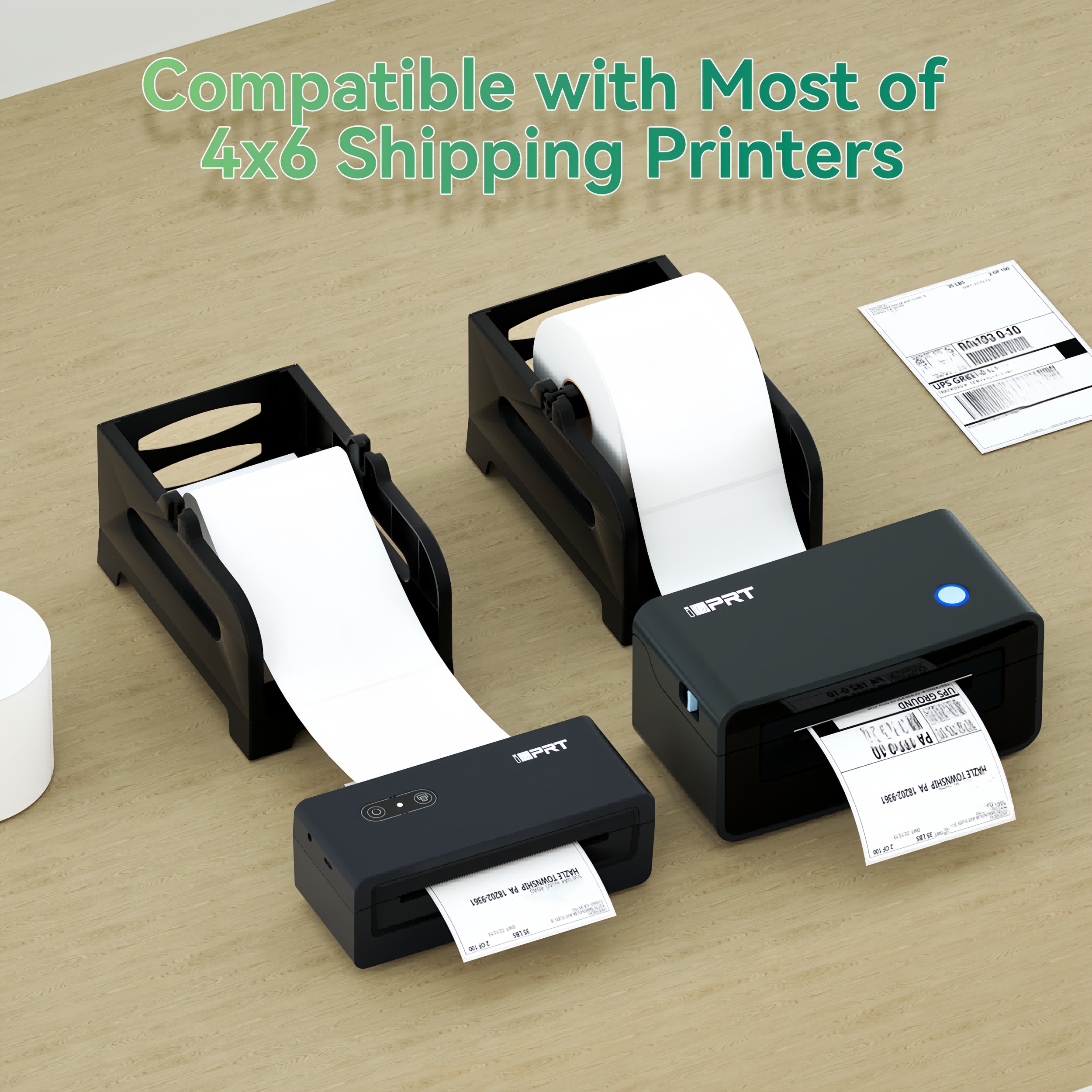 

Idprt Shipping Labels - 4×6 Shipping Label, Fan-fold Labels, Thermal Shipping Label For Label Printer, 500 Labels Per Stack, Address For Office, Strong Adhesive Labels