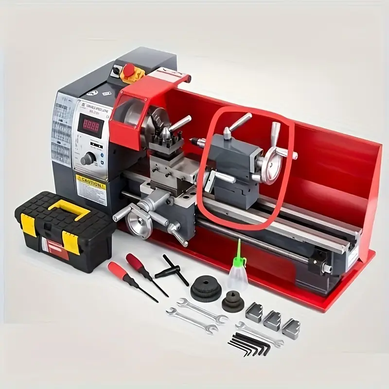 aluminum mini lathe tailstock replacement for 0618 cj18a 7x12 7x14 lathes durable woodworking tailstock with adjustable handwheel compact metalworking tool accessory details 3