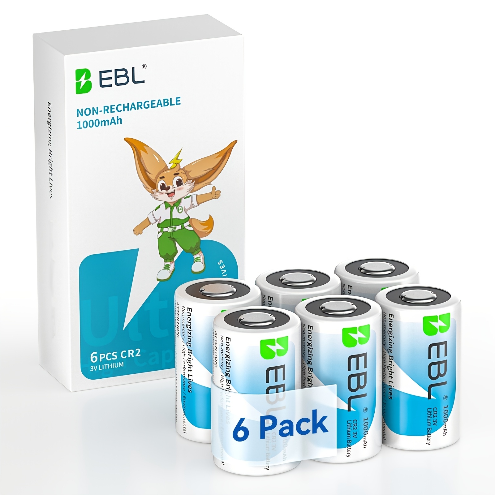 TEMU Ebl Cr2 3v Lithium Battery 1000mah High-capacity, For Cameras, Golf Rangefinders &