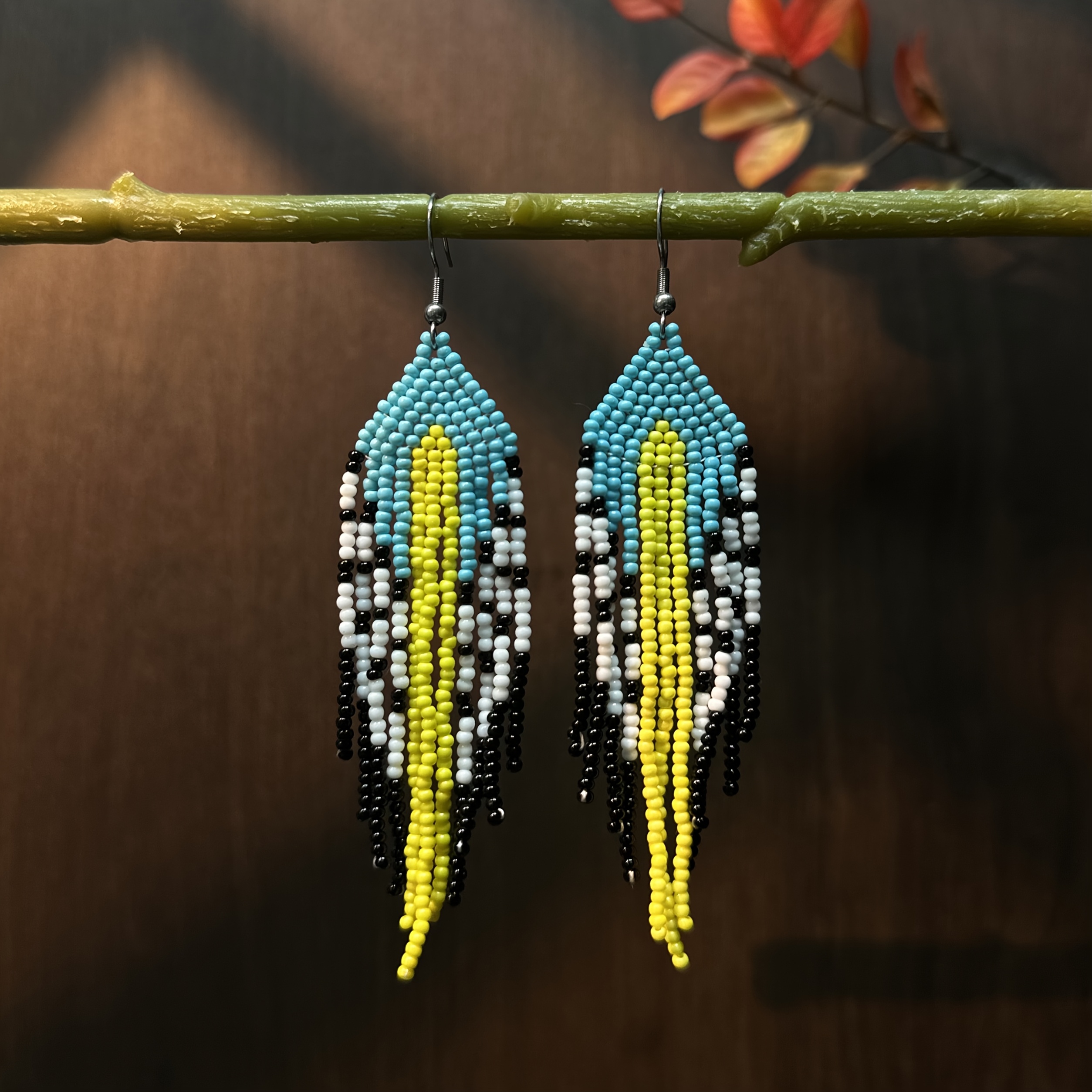 Creative Bohemian Colorful Bead Dangle Earrings