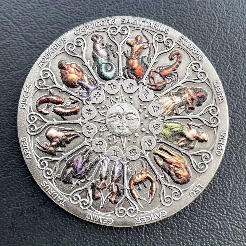 

Coin Collection: 12 Zodiac Signs Coin - Lucky Coin - Iron Material - Coin - 4cm/1.57in