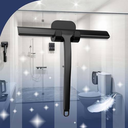 1pc handheld squeegee all purpose shower squeegee for glass doors bathroom windows bathroom mirrors kitchen mirror tiles shower door and car windows handheld glass wiper removal scraper bathroom cleaning tool