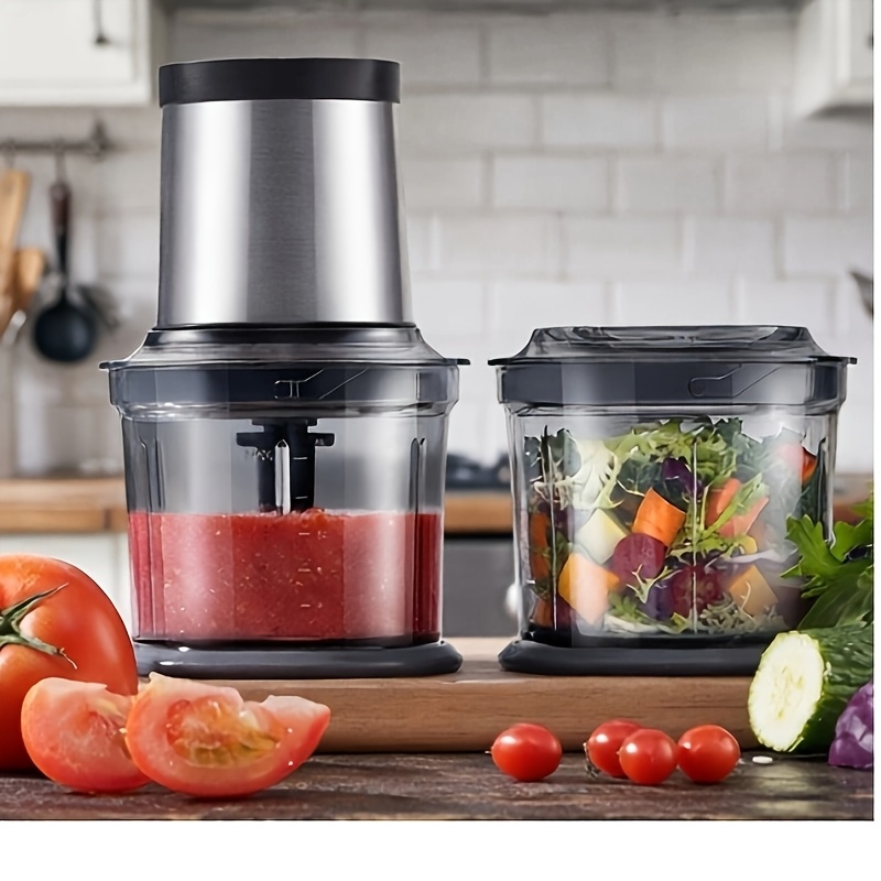 Electric Food Processor 4-cup, Mini Chopper With 2 Bowls And Meat Grinding Function, 2 4 For Chopping Dicing Mixing Vegetables Meat Nuts - Space-saving Design