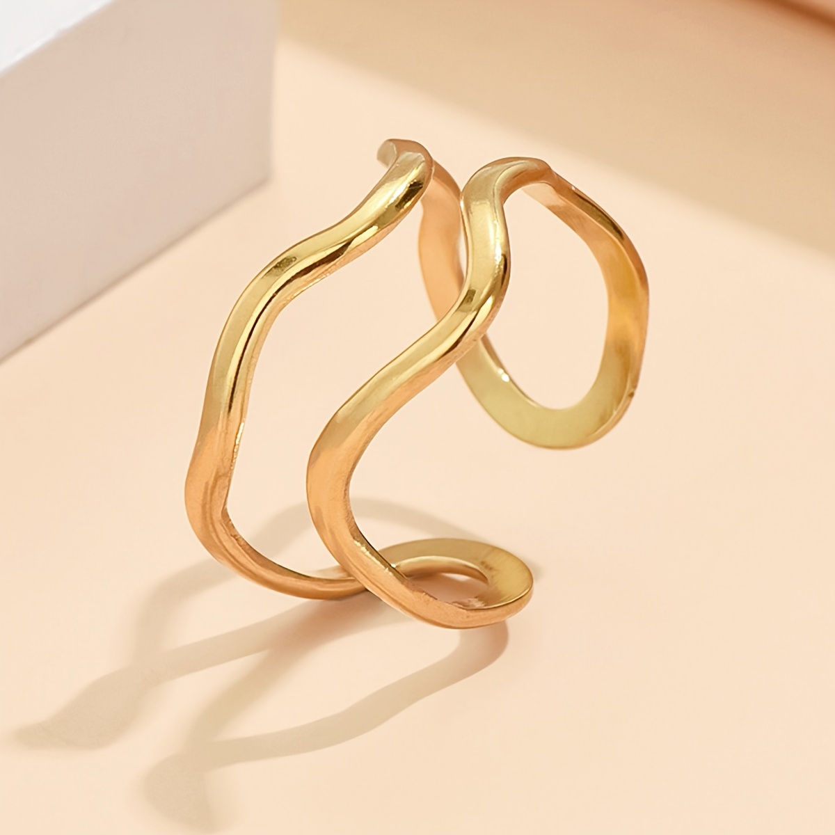 Elegant Double Layer For Women - Chic Adjustable Statement Piece, Daily Wear, Vacation, Or Valentine's Day Gift, Stainless Steel With Unique Asymmetrical Desig