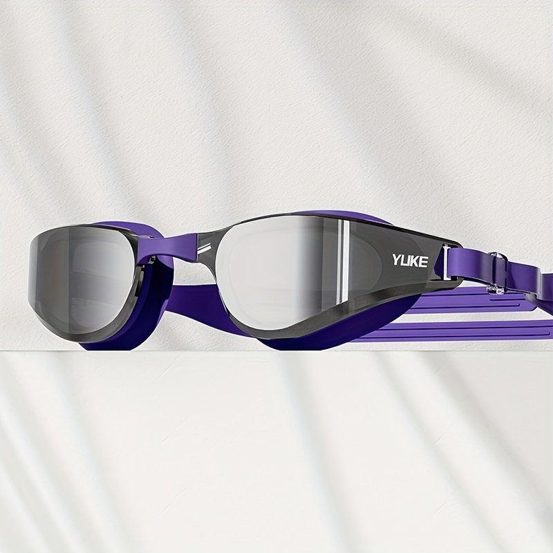 1pc of Adult Electroplated Swimming Goggles with High-definition Anti-fog and Ultra-wide-angle Vision Design