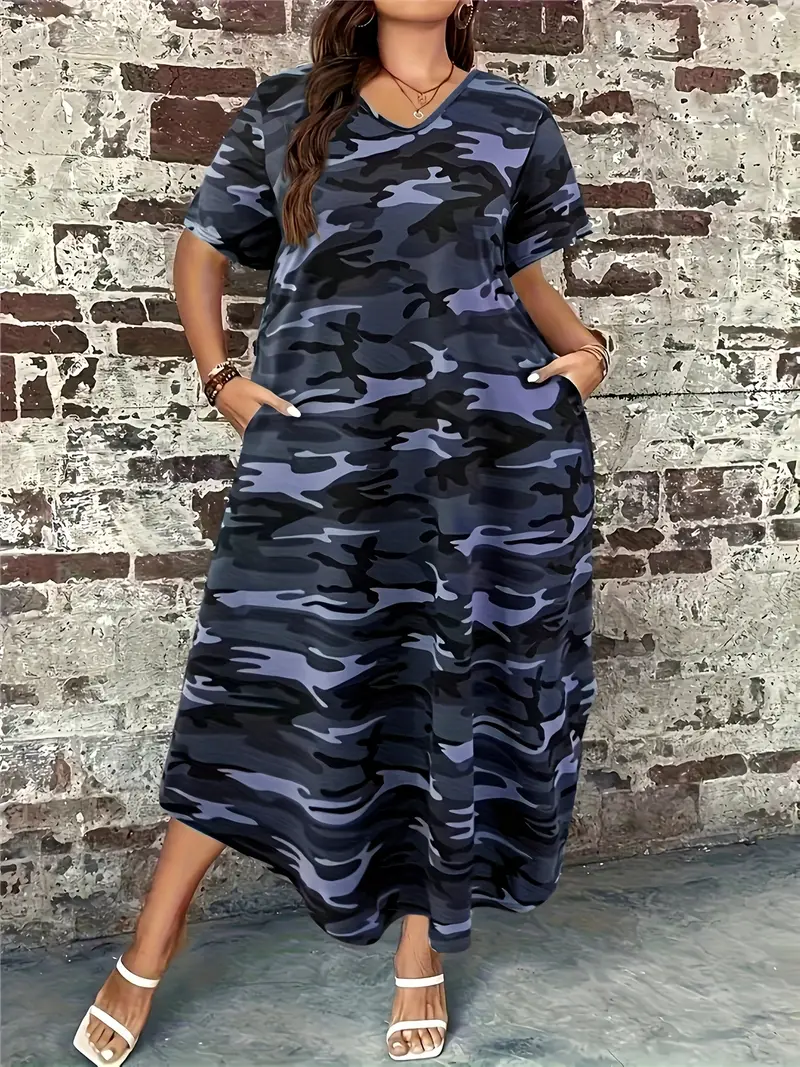 Elegant * Women's A-Line Camouflage Print Dress - Lightweight Breathable Round Neck Short Sleeve, Machine Washable Spring Summer Casual to Semi-Formal ... Elegant * Women's A-Line Camouflage Print Dress - Lightweight Breathable Round Neck Short Sleeve, Machine Washable Spring Summer Casual to Semi-Formal ...