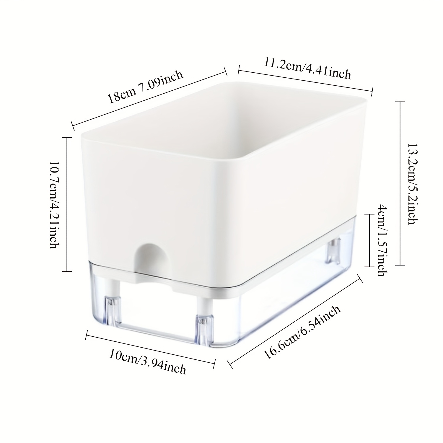 Selbstbewässernde Blumentöpfe, 4 Stück – Transparente Rechteckige Töpfe Mit Wasserspeicher | Für Zimmerpflanzen, 17,8 Cm, AS-Material