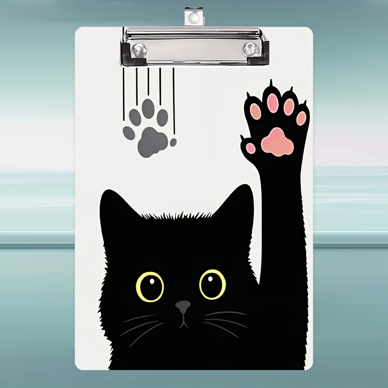TEMU 2d Flat, Wooden Writing Board, Paw Print, Clipboards, Multifunctional File Storage, Suitable For Office, School, Meetings, Etc
