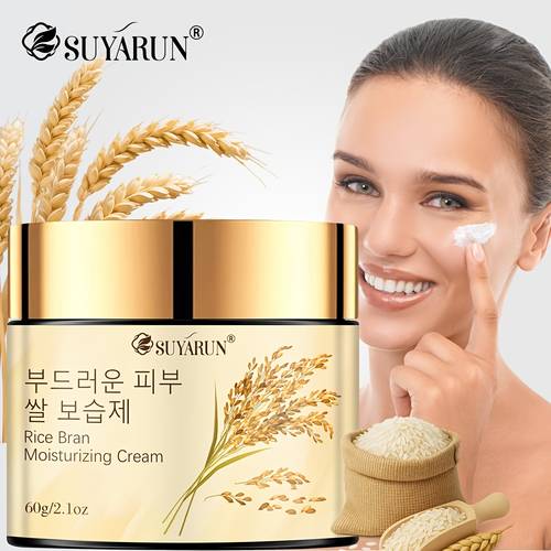 suyarun korean style rice moisturizing cream contains collagen ginseng and plant it hydrates and evens tone the of wrinkles smile lines lines etc