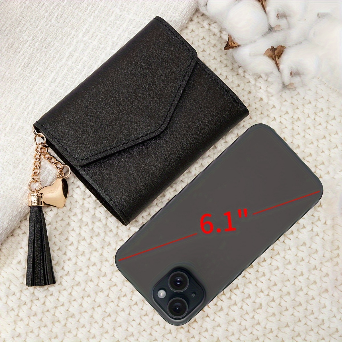 compacto mujer elegante cierre dorado adorno Temu Colombia