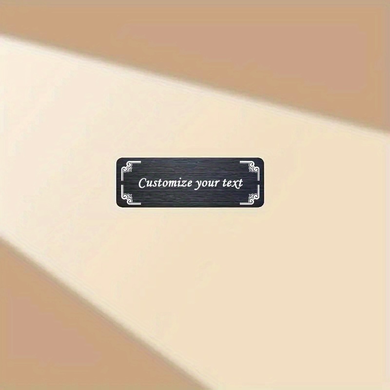 TEMU Custom Engraved Stainless Steel Mailbox Sign - Personalized Engraved Nameplate With Self-adhesive Backing, Lettered Metal Sign With A Patterned