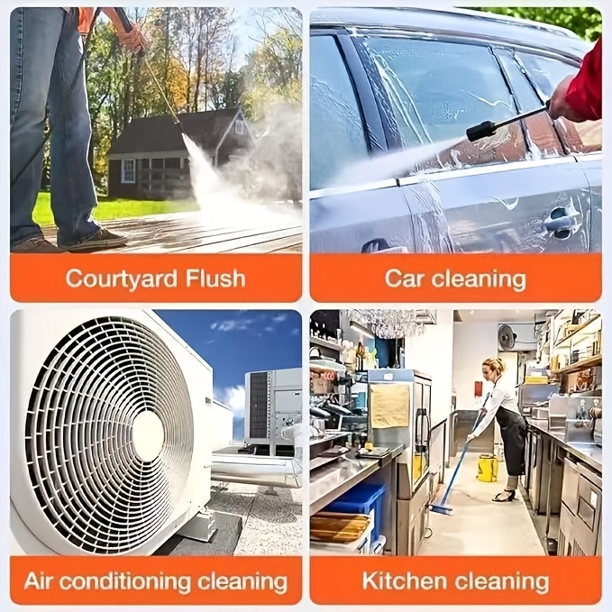 Lave-auto électrique haute pression sans fil portable avec pistolet à mousse, pistolet à eau haute pression pour lave-auto, lave-plancher de voiture sans fil à chargement