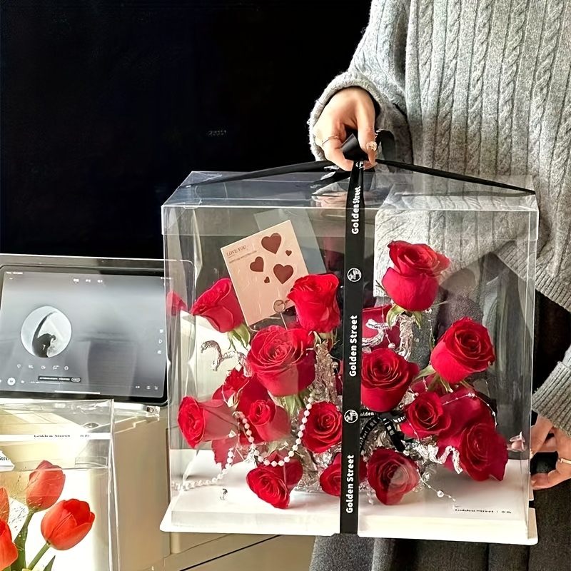 6pcs Large Gift Box, Without Ribbons White Gift Box For Wedding Reusable Flower Boxes Bulk For Holiday Birthday(white)