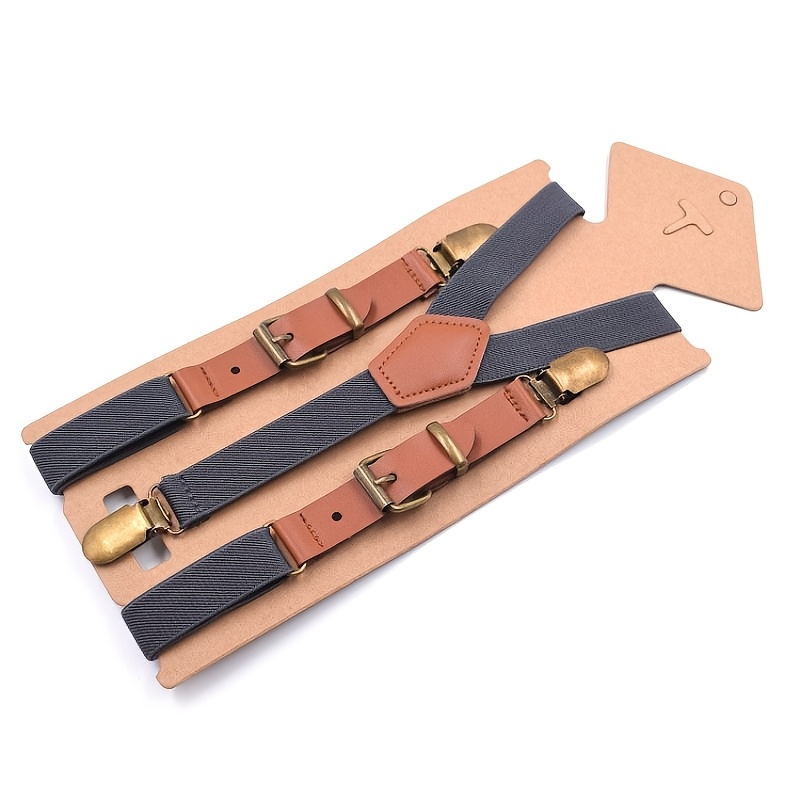 Image of Men's Vintage Dark Brown Adjustable Suspenders - Retro Straps Suitable For Weddings, Special Occasions & Gifts, Versatile Fashion Accessory, Fit For Belts & Formal Wear