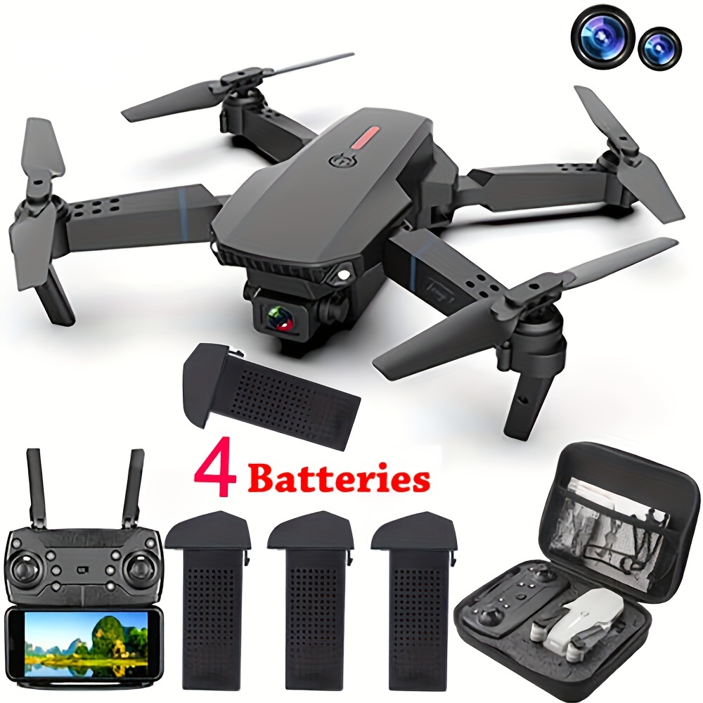 TEMU Quadcopter Drone E88, Drone, , Sturdy Frame, Wifi Drone, Drone Enthusiasts