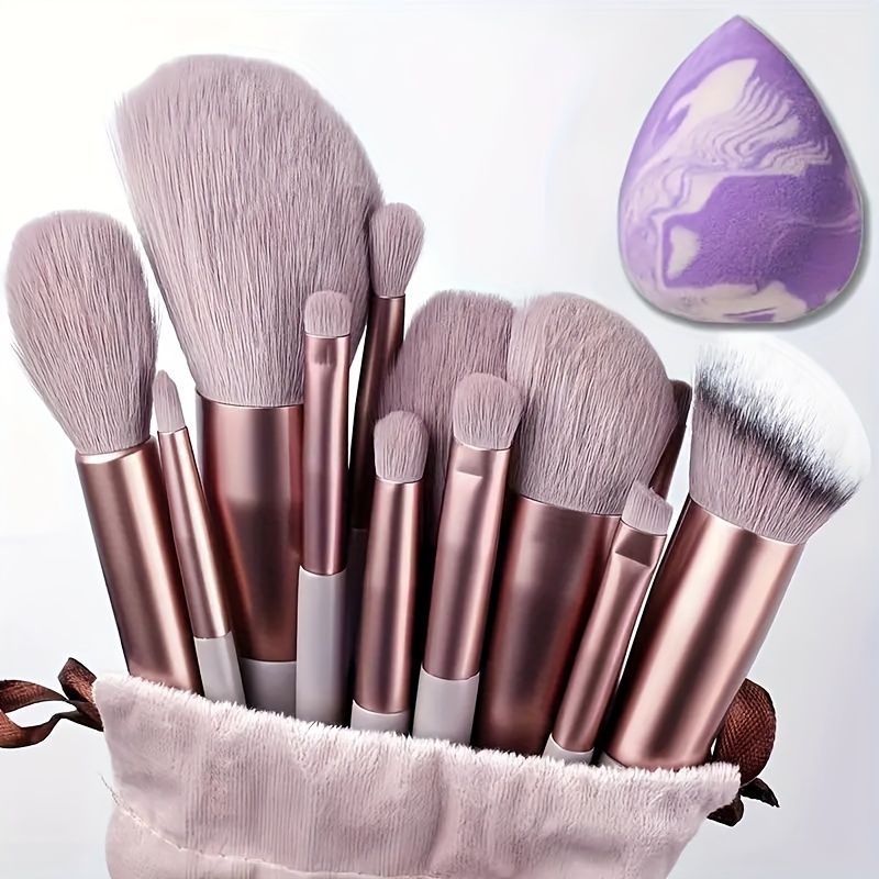 

Set - Synthetic Bristles For Application, Includes Blush, Foundation, Eye & - For Beginners To , -