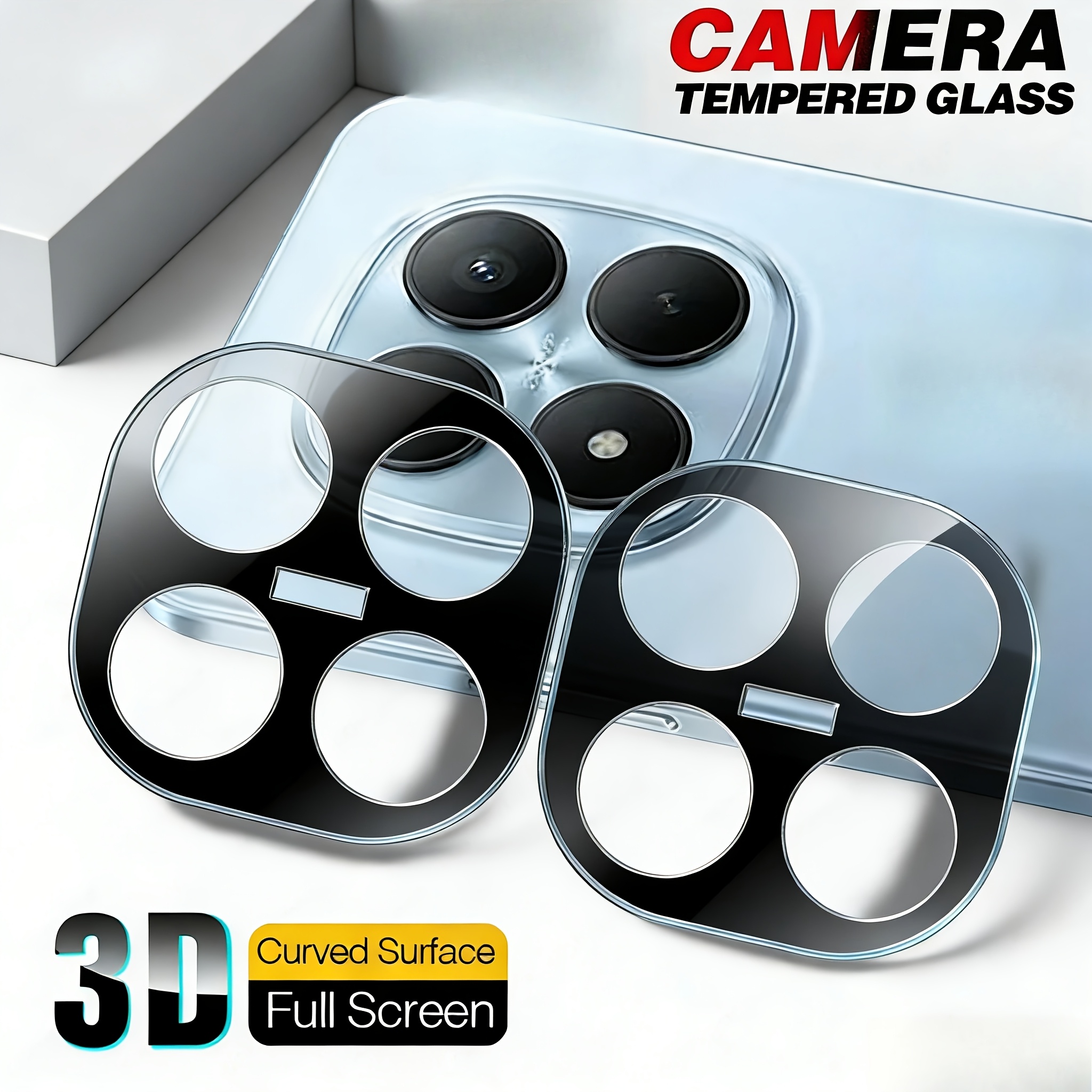 2pcs 3d Curved Screen Camera Protector Cover For Xiaomi Redmi Note 15 Pro+ Lens Case Glass Note15 Pro Plus Note 15 14 Pro 5g 4g