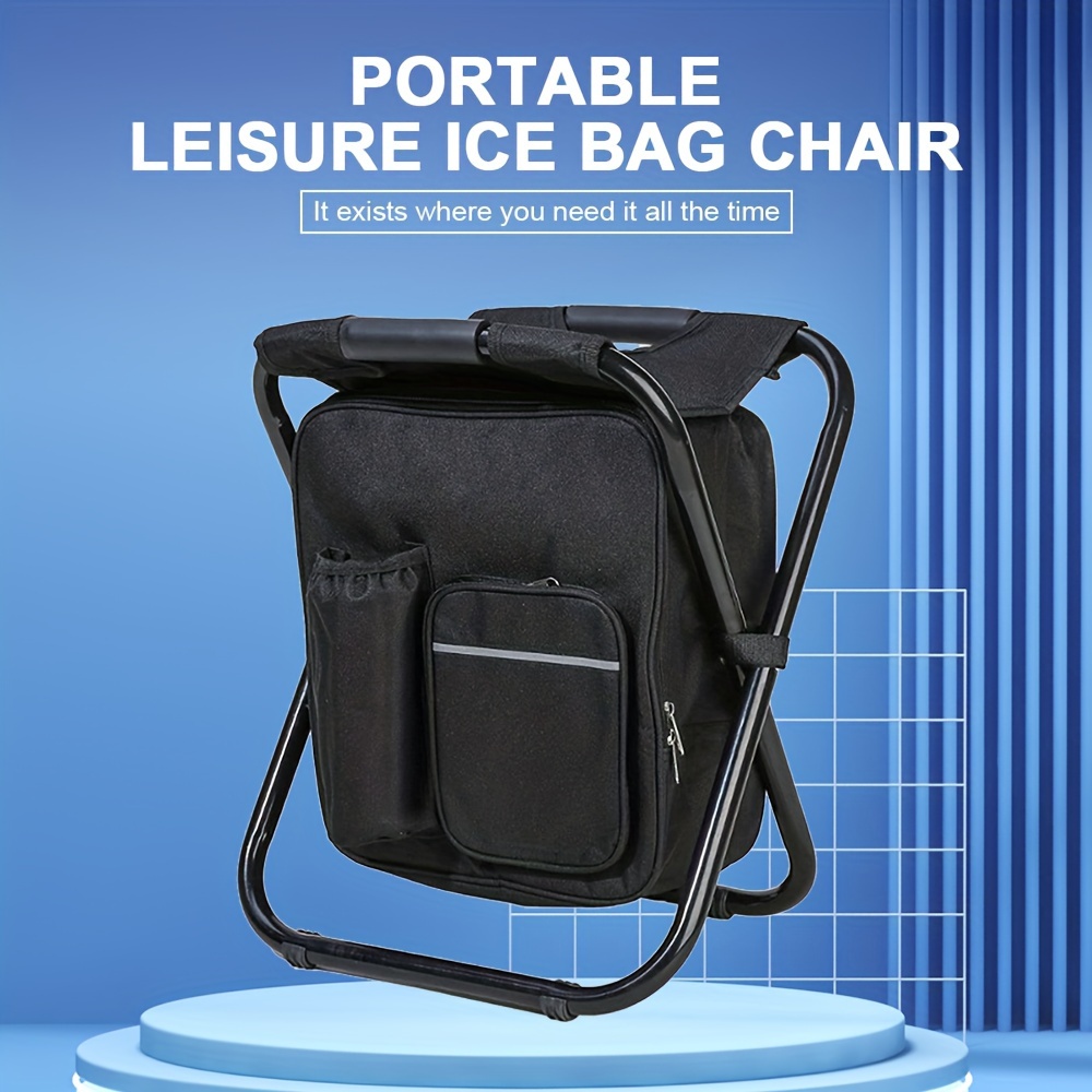 New Product Folding Chair Cooler Backpack Outdoor Stool Cooler Bag